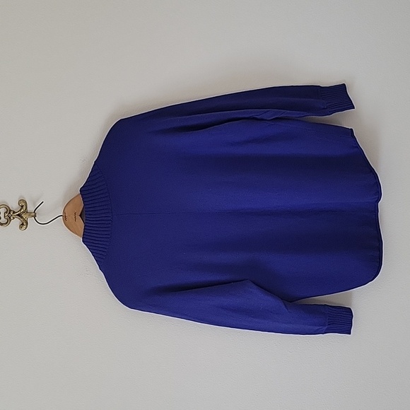 Chico's Violet Blue Open Front Rabbit Hair Blend Cardigan Size Small S - Picture 6 of 6